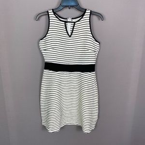 Maurices Womens Striped Mini Dress in White and Black Size Medium